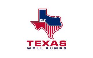 Karta av texas väl pump logotyp design illustration vektor