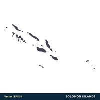 solomon öar - Australien, oceania länder Karta ikon vektor logotyp mall illustration design. vektor eps 10.