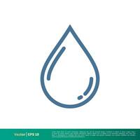 Wasser, Regentropfen Symbol Vektor Logo Vorlage Illustration Design. Vektor eps 10.