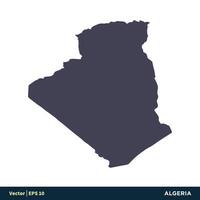 algeriet - afrika länder Karta ikon vektor logotyp mall illustration design. vektor eps 10.