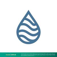 vatten, regndroppe ikon vektor logotyp mall illustration design. vektor eps 10.