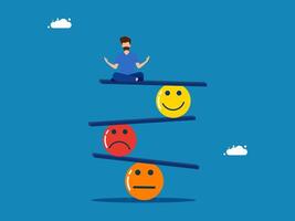 Balance zwischen Stress und Glück beim Arbeit vektor