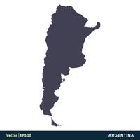 argentina - söder Amerika länder Karta ikon vektor logotyp mall illustration design. vektor eps 10.