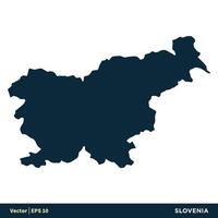 Slowenien - - Europa Länder Karte Vektor Symbol Vorlage Illustration Design. Vektor eps 10.
