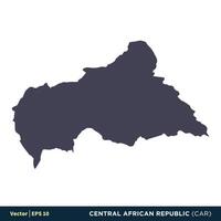 zentral afrikanisch Republik Auto - - Afrika Länder Karte Symbol Vektor Logo Vorlage Illustration Design. Vektor eps 10.