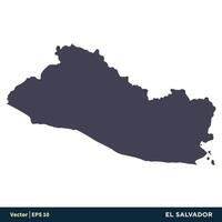 el Salvador - - Norden Amerika Länder Karte Symbol Vektor Logo Vorlage Illustration Design. Vektor eps 10.