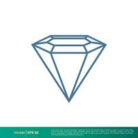 Diamant Symbol Vektor Logo Vorlage Illustration Design. Vektor eps 10.