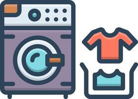 vektor Färg ikon för tvättning