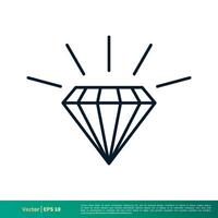 Diamant Ring Symbol Vektor Logo Vorlage Illustration Design eps 10.