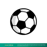 boll - fotboll ikon vektor logotyp mall illustration design. vektor eps 10.