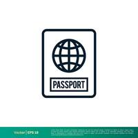 Reisepass Symbol Vektor Logo Vorlage eps 10