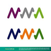m m en första brev vektor logotyp mall illustration design. vektor eps 10.