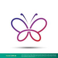 bunt Flügel Schönheit Schmetterling Vektor Logo Vorlage Illustration Design eps 10.