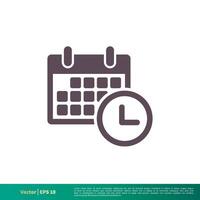 Kalender, Zeitplan Symbol Vektor Logo Vorlage Illustration Design. Vektor eps 10.