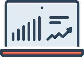 Vektor Farbe Symbol zum Statistiken