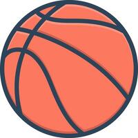 Vektor Farbe Symbol zum Basketball