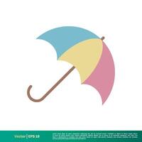 Regenschirm - - Sommer- Symbol Vektor Logo Vorlage Illustration Design. Vektor eps 10.