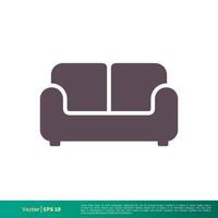 soffa soffa ikon vektor logotyp mall illustration design. vektor eps 10.