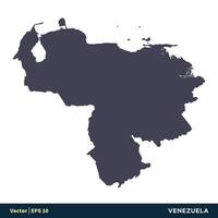 venezuela - söder Amerika länder Karta ikon vektor logotyp mall illustration design. vektor eps 10.