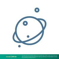 Planet Symbol Vektor Logo Vorlage Illustration Design. Vektor eps 10.