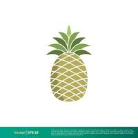 Ananas Symbol Vektor Logo Vorlage Illustration Design. Vektor eps 10.