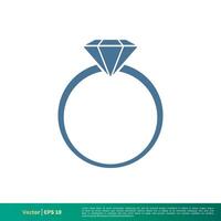 diamant ringa ikon vektor logotyp mall illustration design. vektor eps 10.