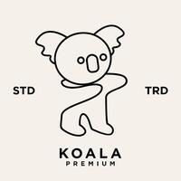 Koala Gliederung Logo Symbol. australisch Tier zum Netz und Design vektor