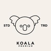 koala översikt logotyp ikon. australier djur- för webb och design vektor
