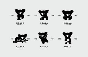 koala logotyp ikon design mall vektor med modern illustration begrepp