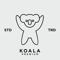 Koala Gliederung Logo Symbol. australisch Tier zum Netz und Design vektor