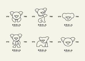 Koala Gliederung Logo Symbol. australisch Tier zum Netz und Design vektor