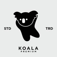 koala logotyp ikon design mall vektor med modern illustration begrepp