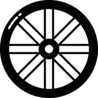 hjul glyf och linje vektor illustration