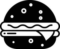 Burger Glyphe und Linie Vektor Illustration