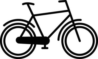 Fahrrad Glyphe und Linie Vektor Illustration