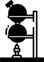 Chemie Labor Glyphe und Linie Vektor Illustration