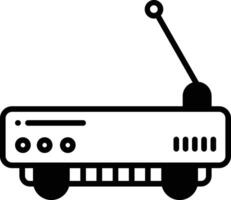 Router Glyphe und Linie Vektor Illustration