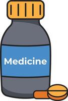 Medizin Flasche Symbol. eben Illustration von Medizin Flasche Symbol zum Netz Design vektor