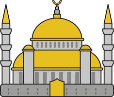 Moschee Symbol. eben Farbe Design. Vektor Illustration.