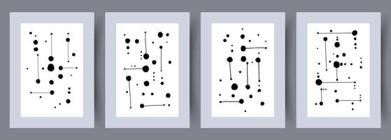 scandinavian abstrakt vektor skriva ut uppsättning. minimalistisk abstrakt vägg konst bakgrund för skriva ut. scandinavian vektor stil.