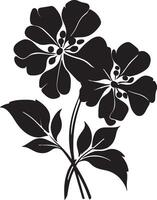 Hortensie Blume Silhouette Vektor Illustration Weiß Hintergrund