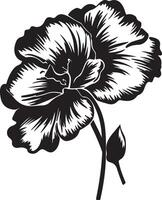 begonia blomma silhuett vektor illustration vit bakgrund