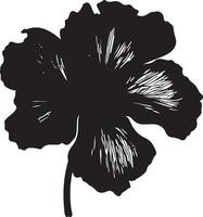 Begonie Blume Silhouette Vektor Illustration Weiß Hintergrund