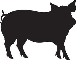 Schwein Silhouette Vektor Illustration Weiß Hintergrund