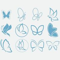 Sammlung von Schmetterling Logos vektor