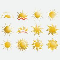 samling av Sol logotyper vektor