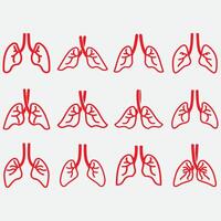 samling av lungor vektor