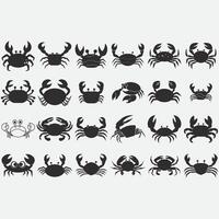 samling av krabba logotyper vektor