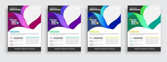företags affärer flygblad affisch broschyr omslag design layout bakgrund, två färger schema, vektormall i A4-storlek - vektor