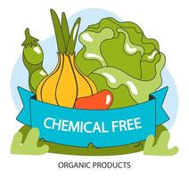 organisk mat. kemisk fri grönsaker odling. naturlig näring vektor